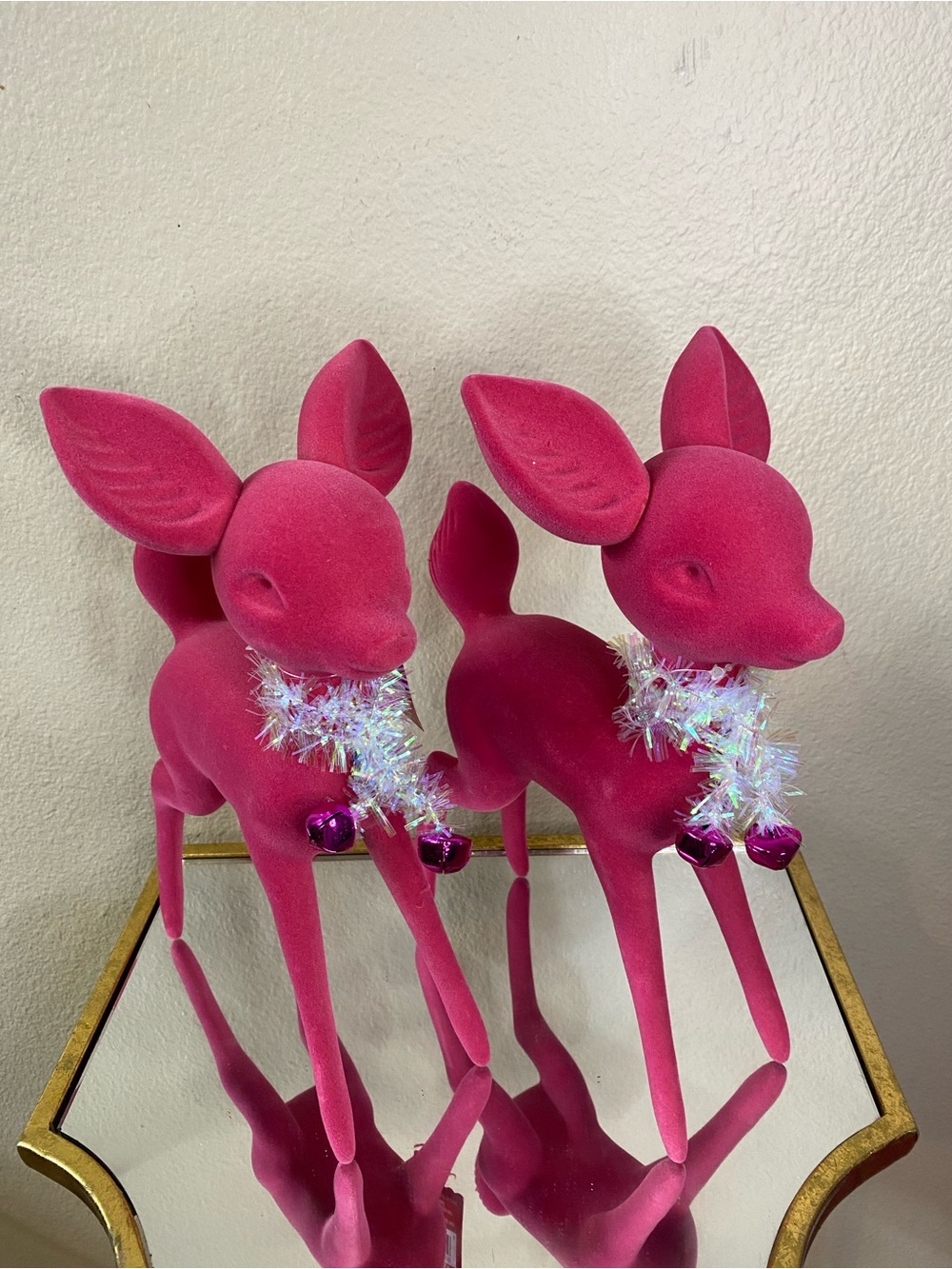 Ashland Pink Velvet Deer Tabletop Décor